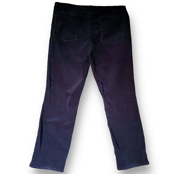 Talbots Womens Pant Sz 18 Navy Blue Stretch Corduroy High Waist Straight Leg - Picture 4 of 7